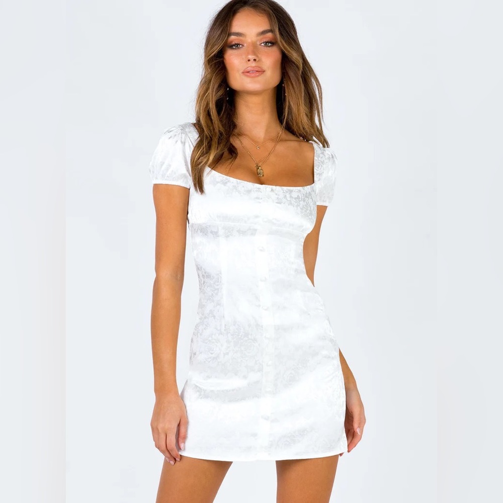 Princess Polly “Trya Mini Dress”. Worn once. Perfect condition size US 4 White